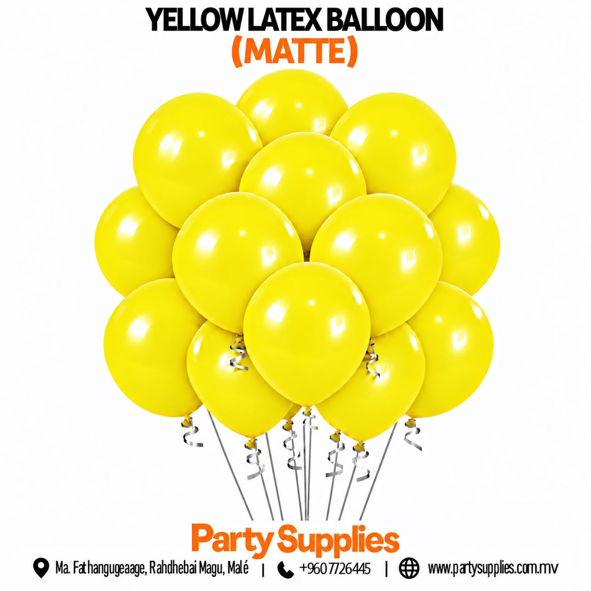 Yellow Latex Balloon (Matte)