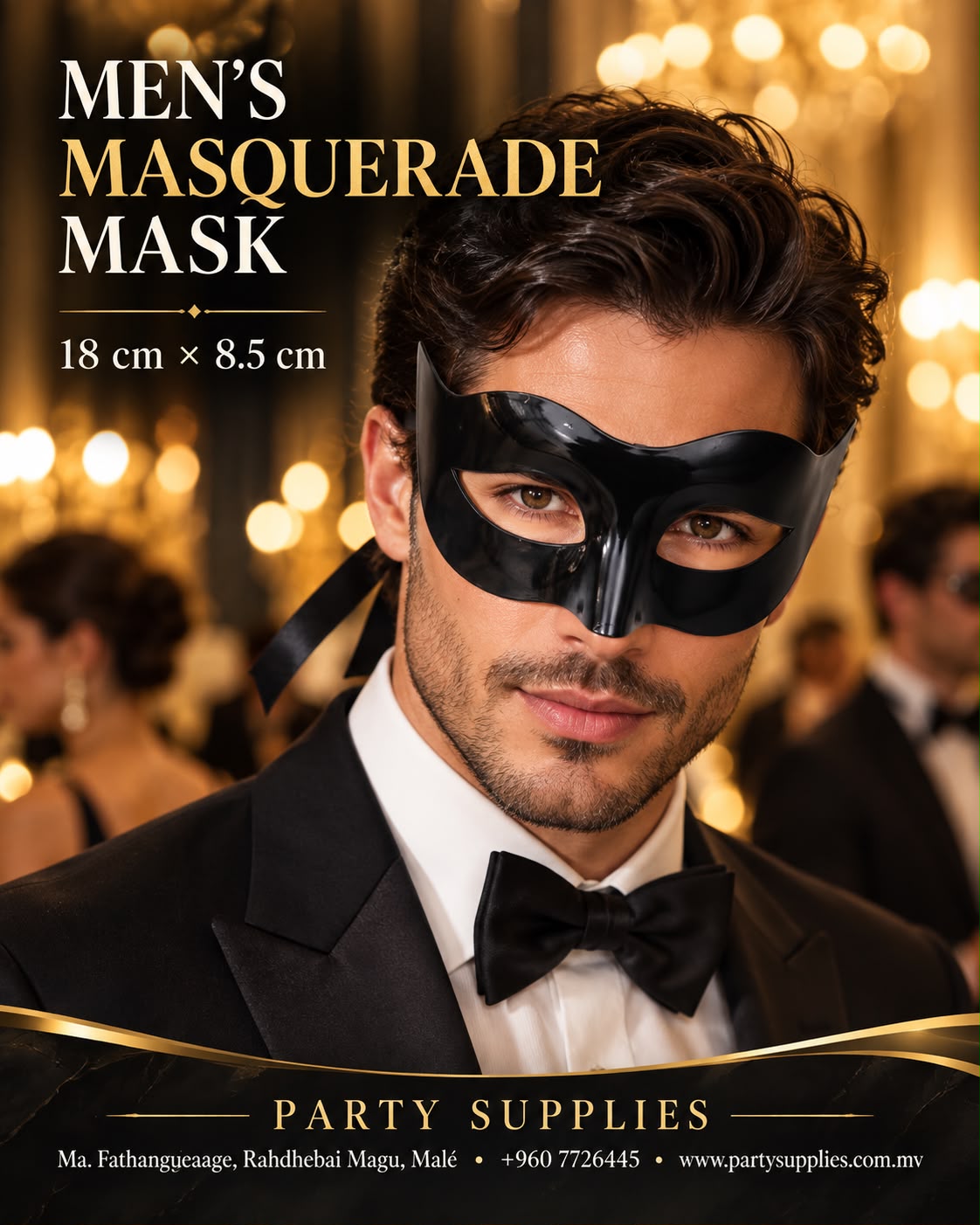 Black Men’s Masquerade Mask