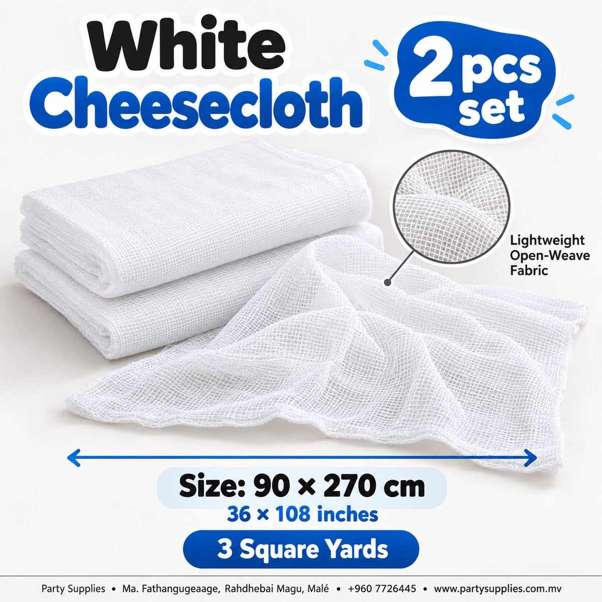 White Cheesecloth โ 2 pcs Set