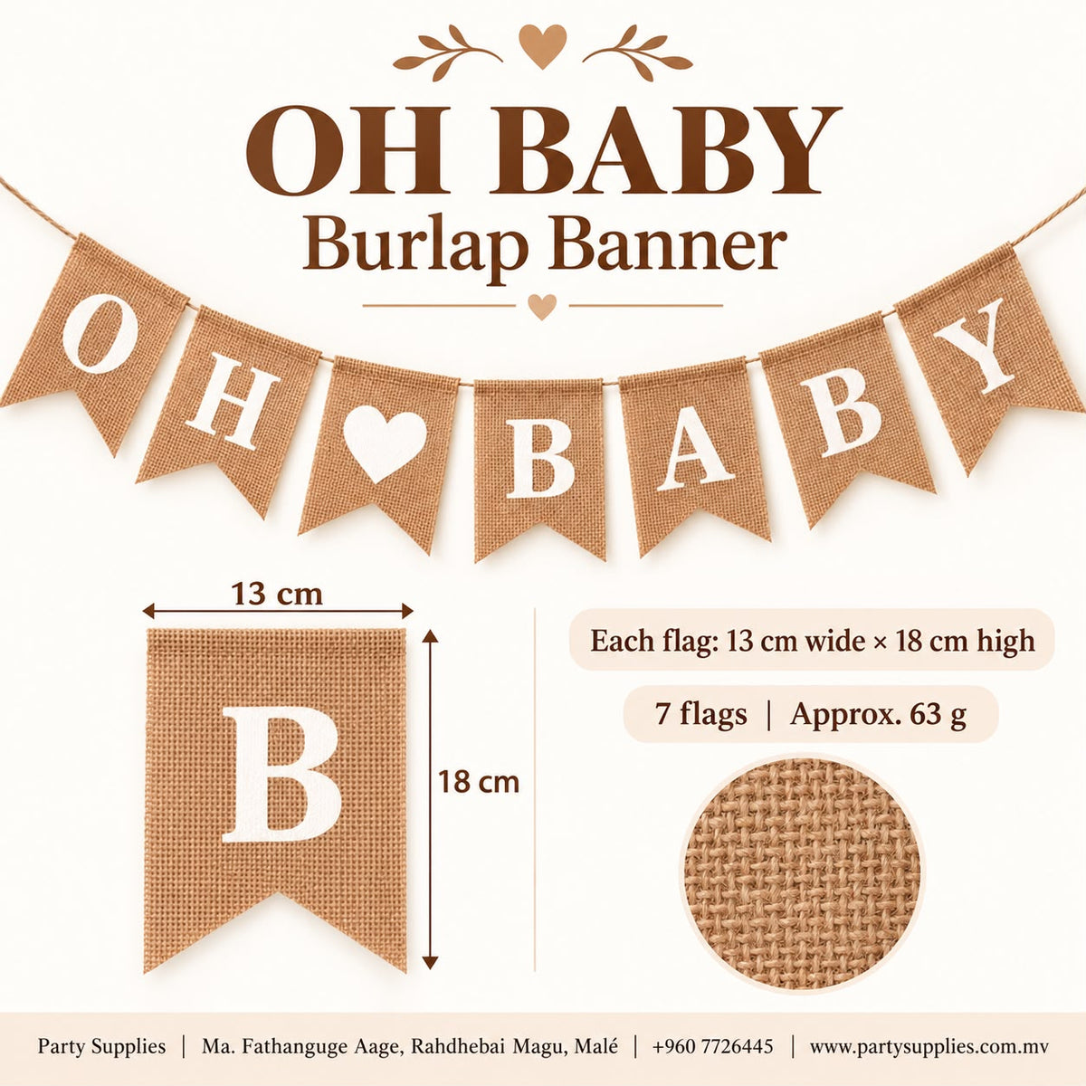 OH ♥️ BABY Burlap Banner