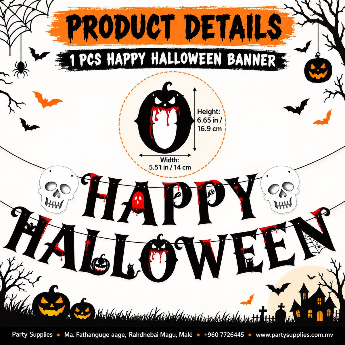 π Happy Halloween Banner β 1 Piece π»