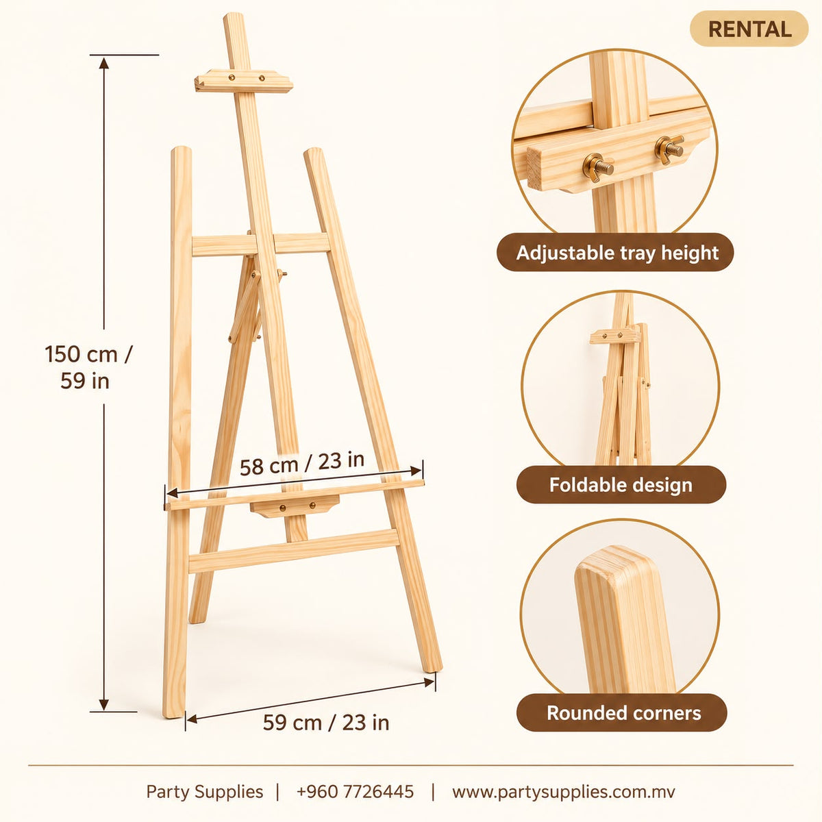 Foldable Wooden Display Stand for RENT