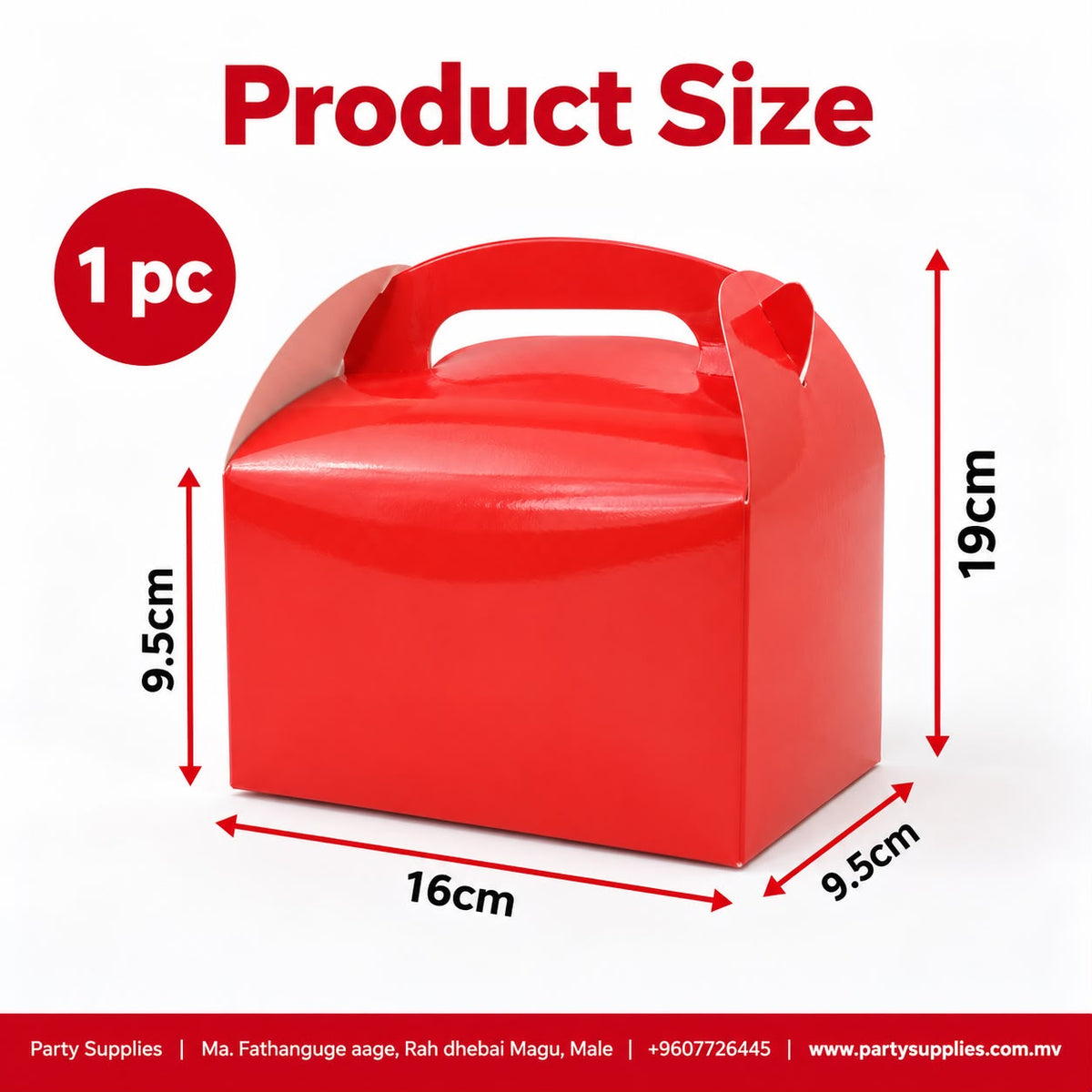 Red Party Favor Box β 1 pc