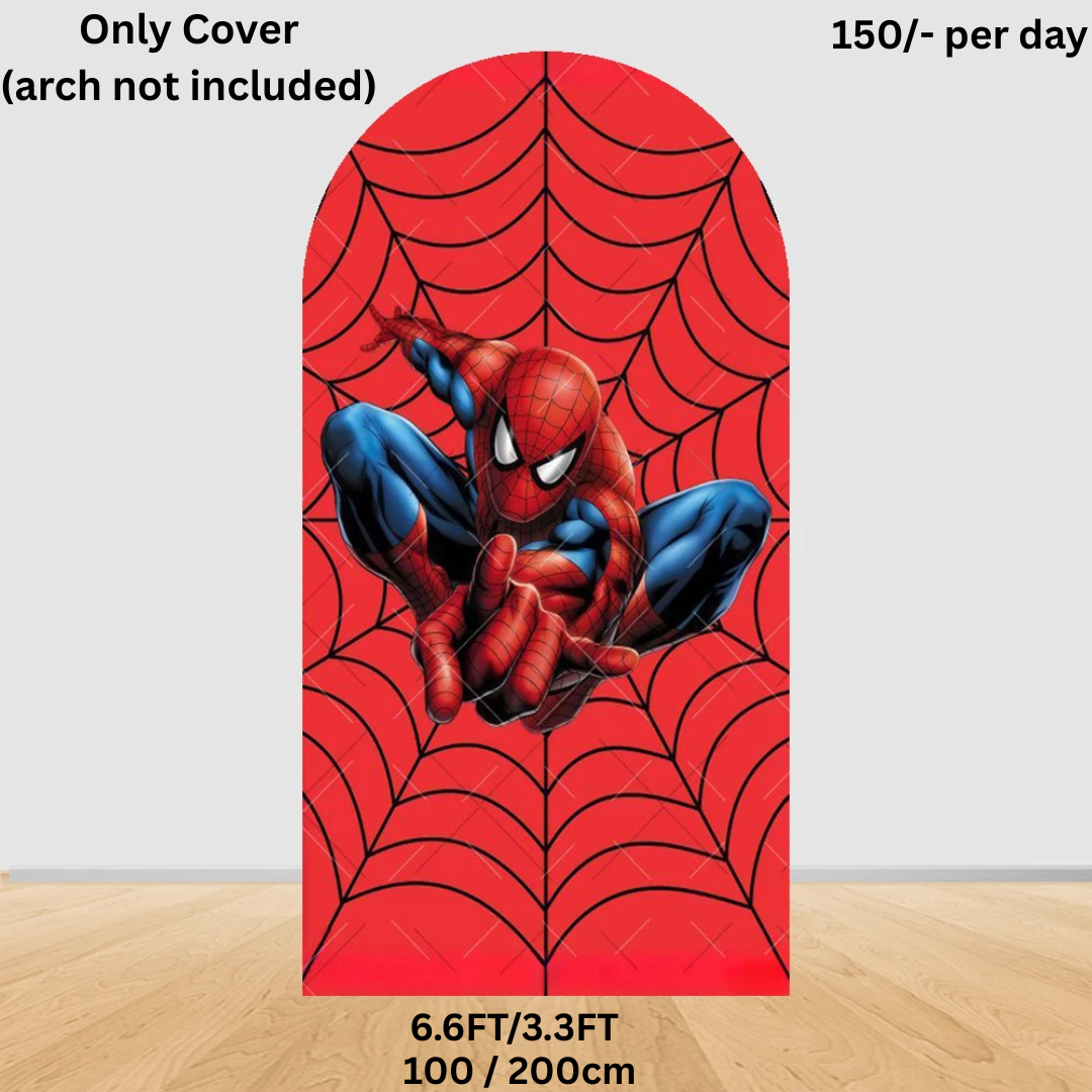 200cm x 100cm Spiderman Arch Cover for Rent (Stand not included)