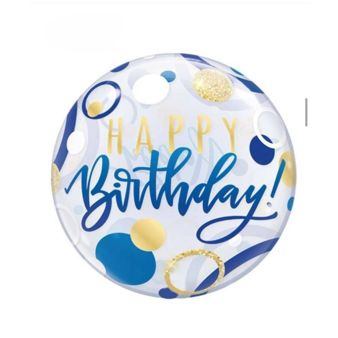 2pcs 18 Inch Happy Birthday Blue Decorative Balloon