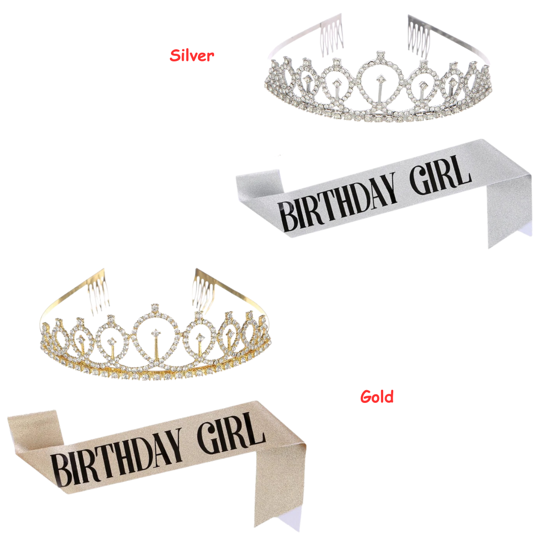 Birthday Girl Sash & Crown