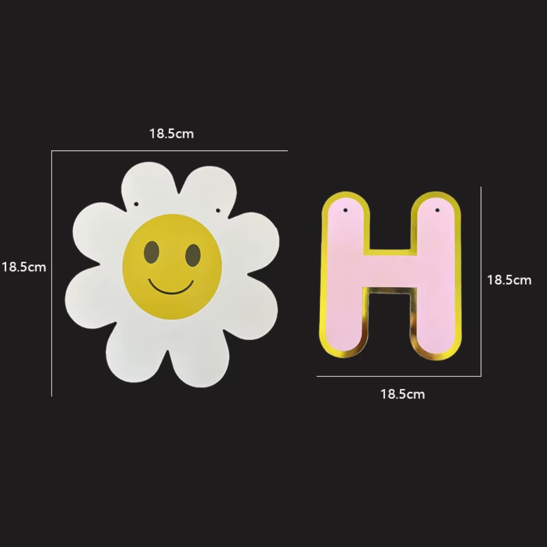 Pastel Colours Happy Birthday Pull Flag Banner
