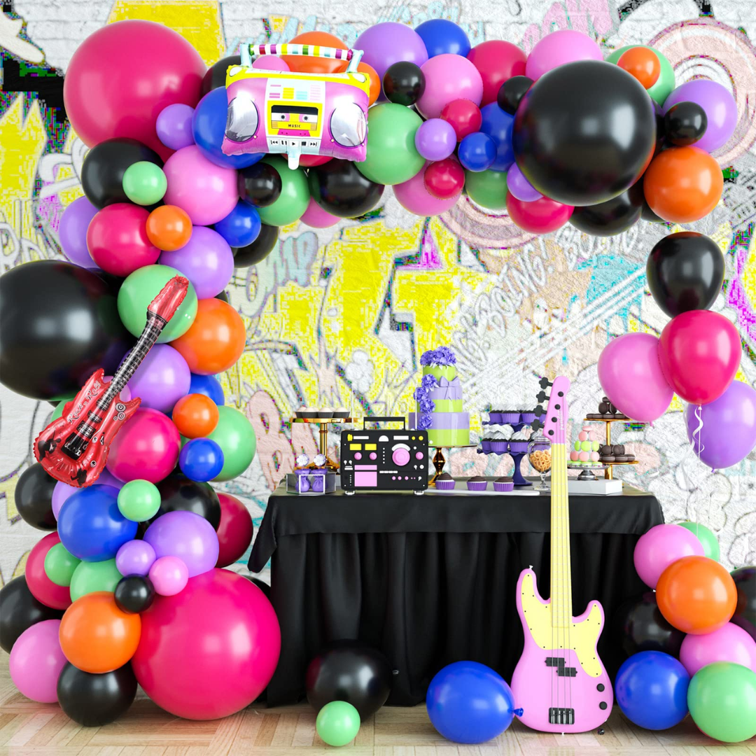 103pcs 90S 80S Themed Balloon Set