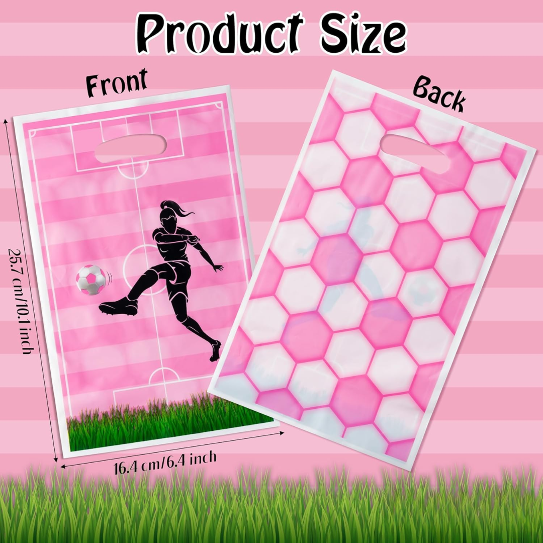 Pink Girl Football Party Candy Bag