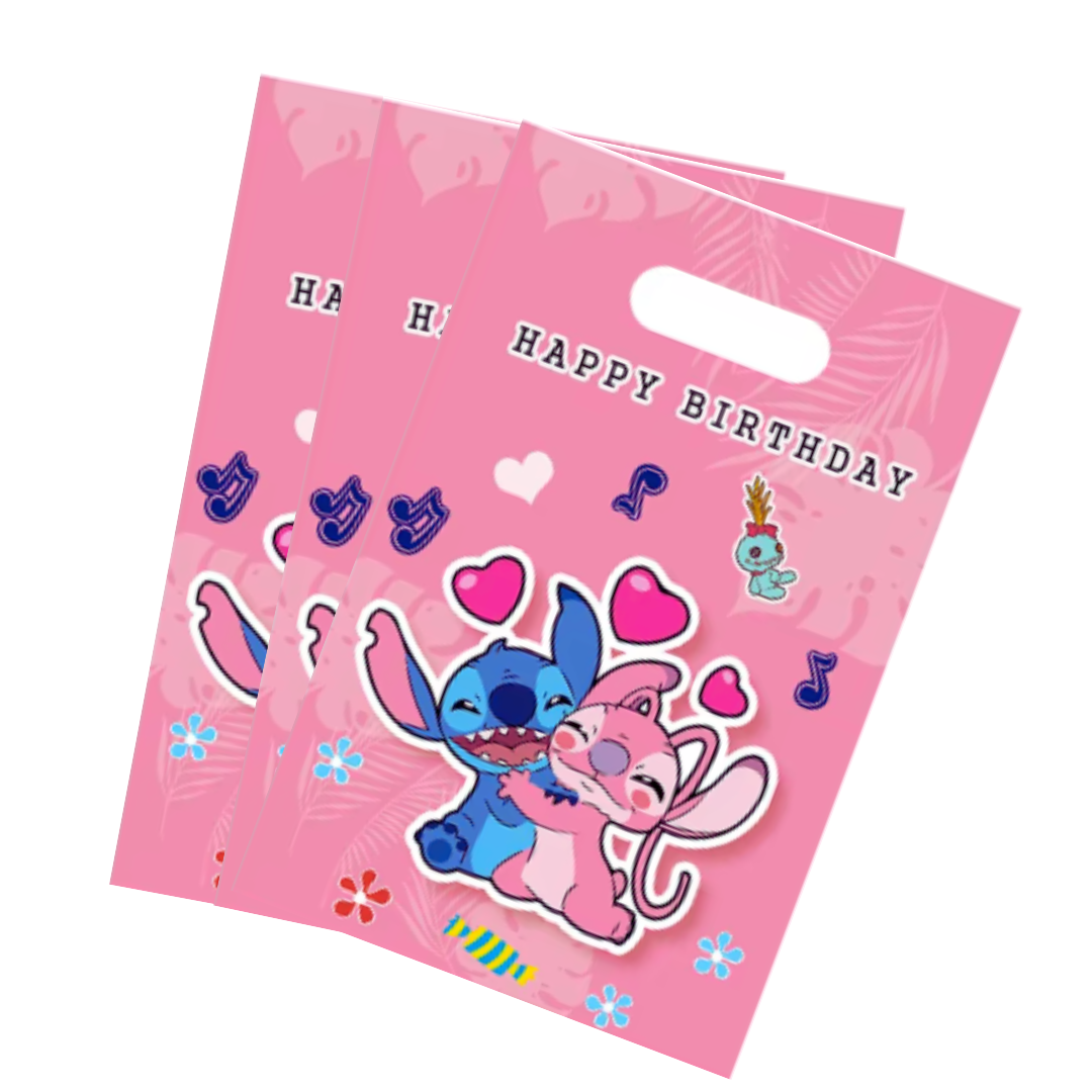 Pink Girl Stitch Birthday Candy Bag