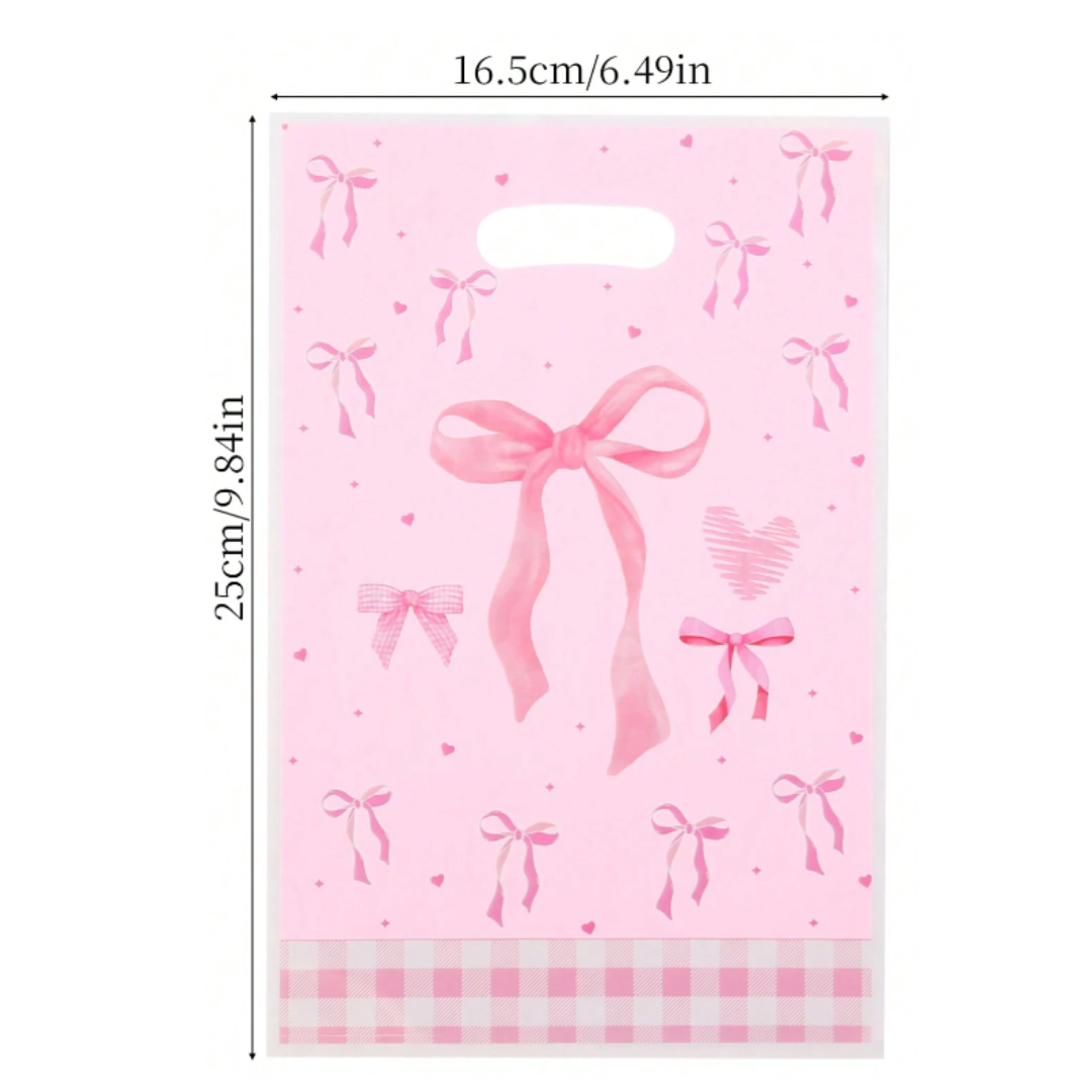 Pink Bow Theme Candy Bag