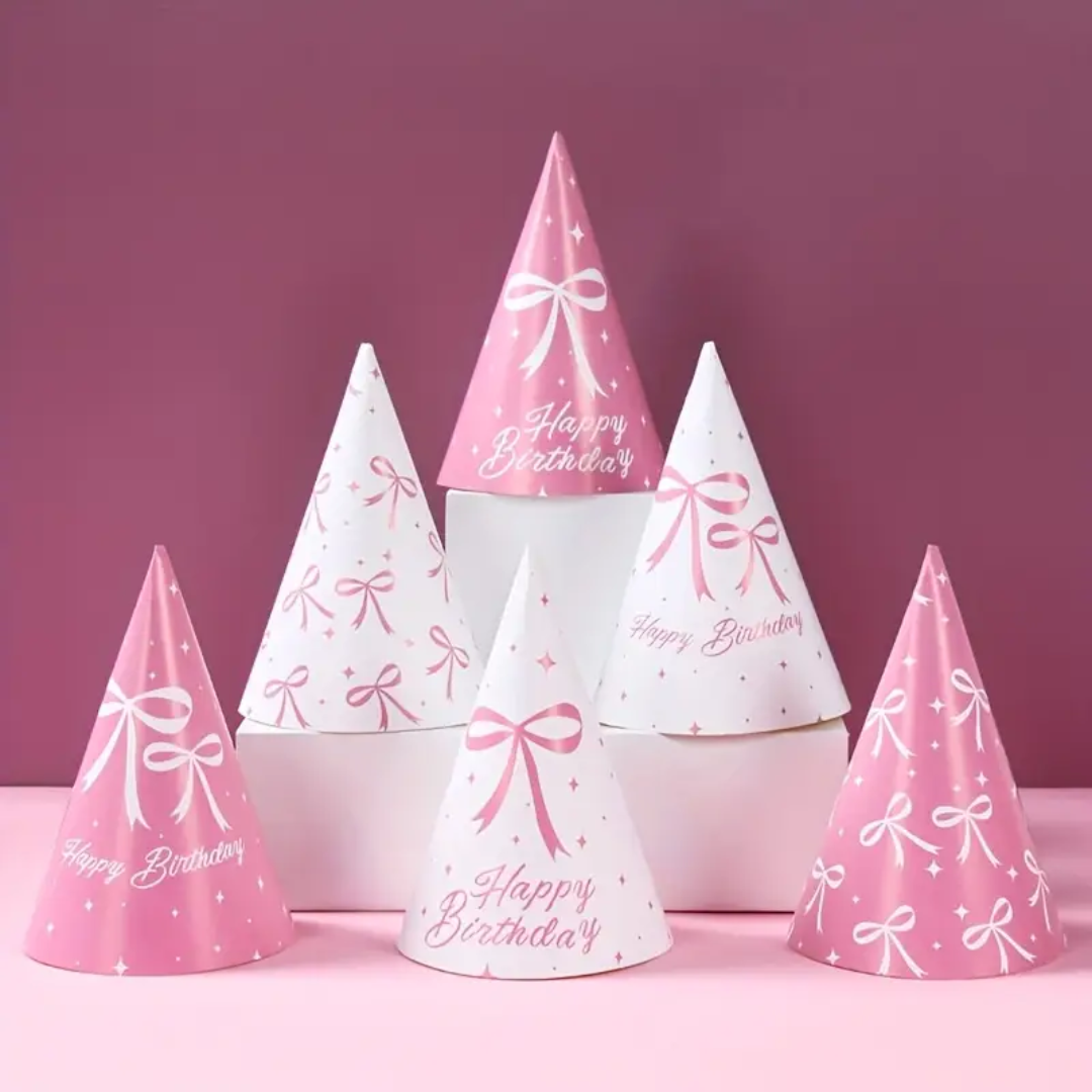 1pcs Pink Bow Birthday Hat