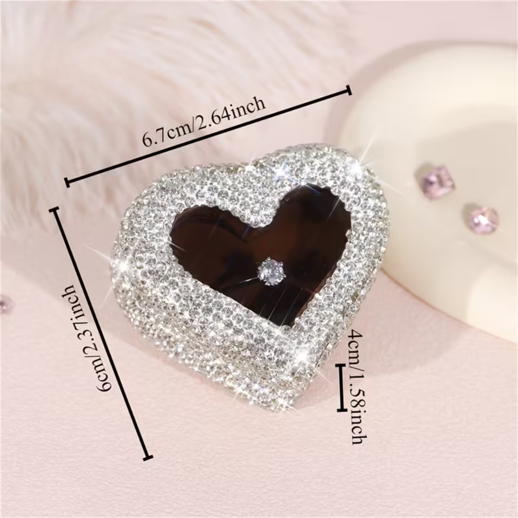 White Crystal Ring Storage Box