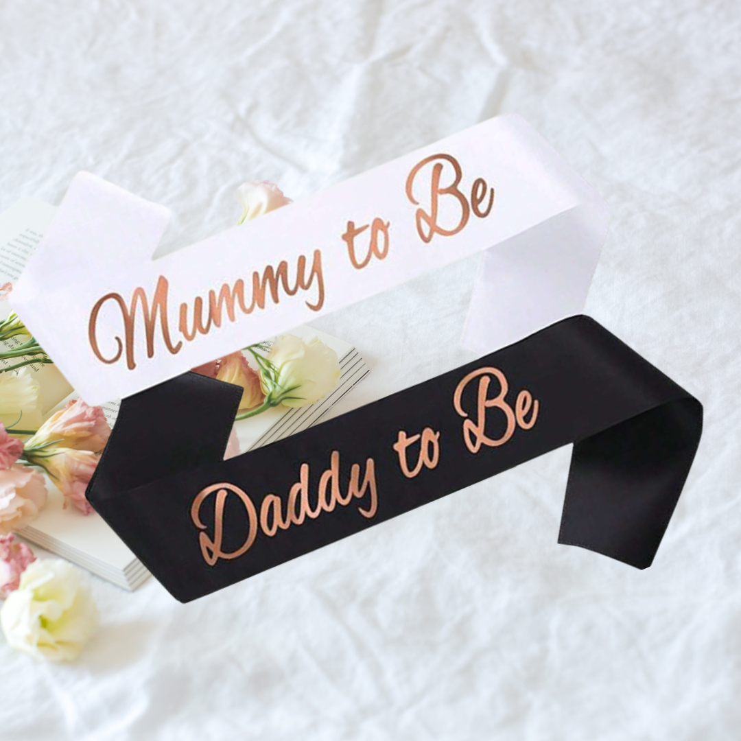 Mummy to be and Daddy to be sash