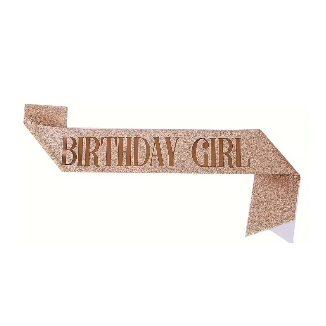 Birthday Girl Glitter Sash