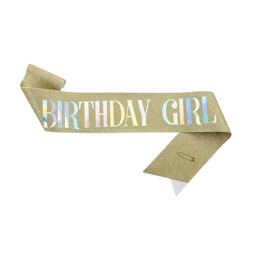 Birthday Girl Glitter Sash