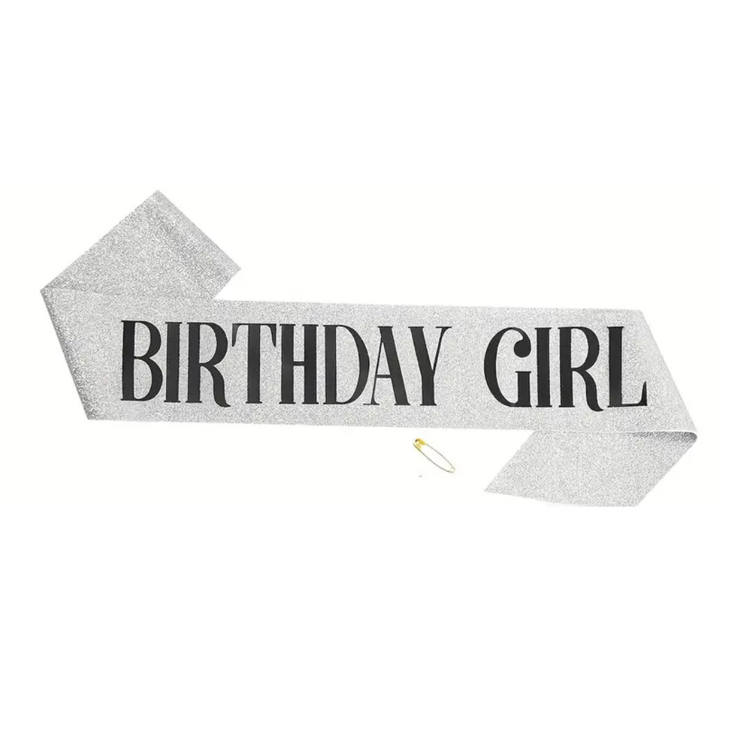 Birthday Girl Glitter Sash