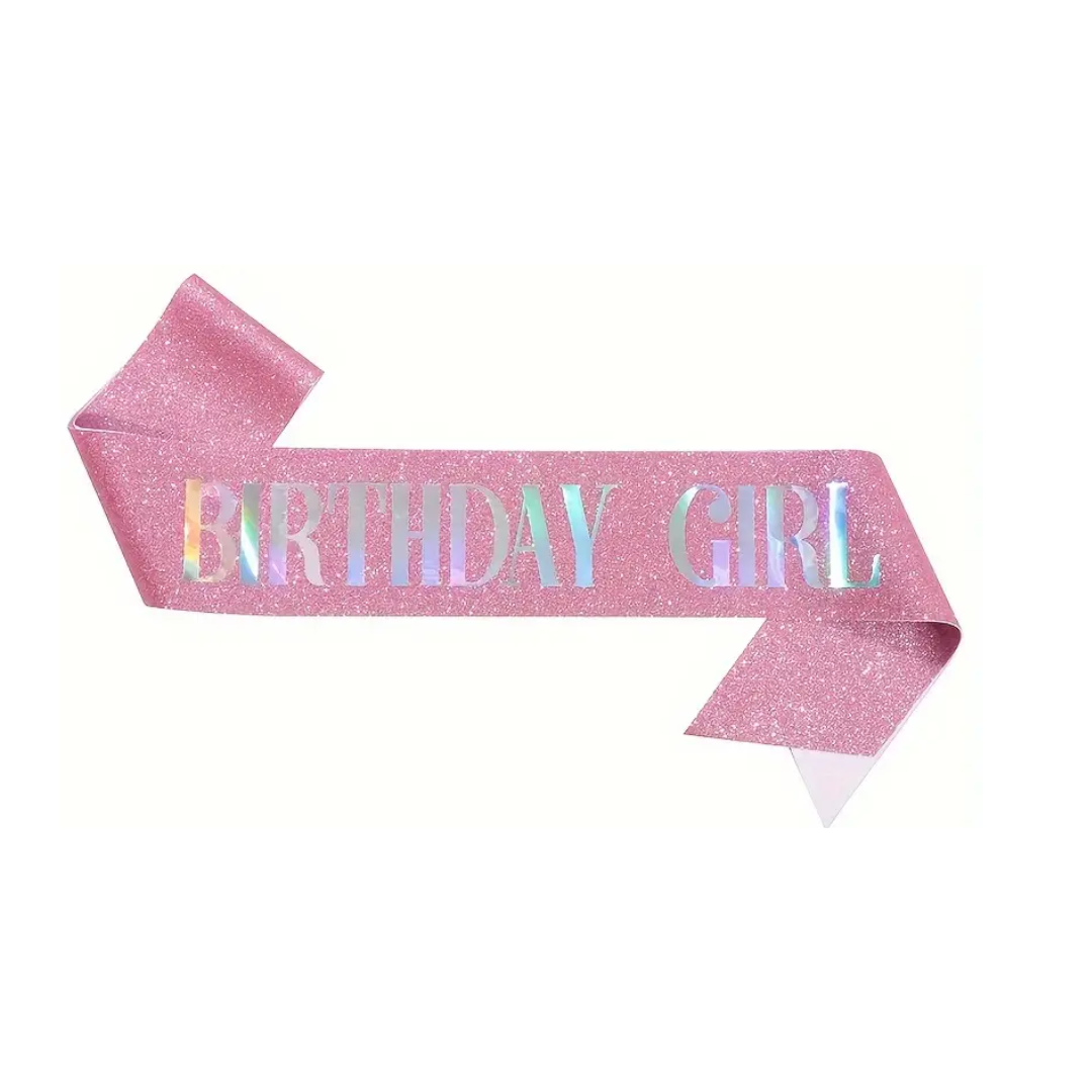 Birthday Girl Glitter Sash
