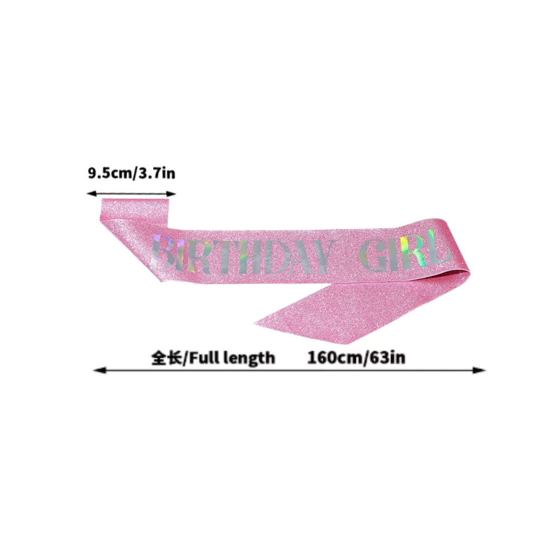 Birthday Girl Glitter Sash