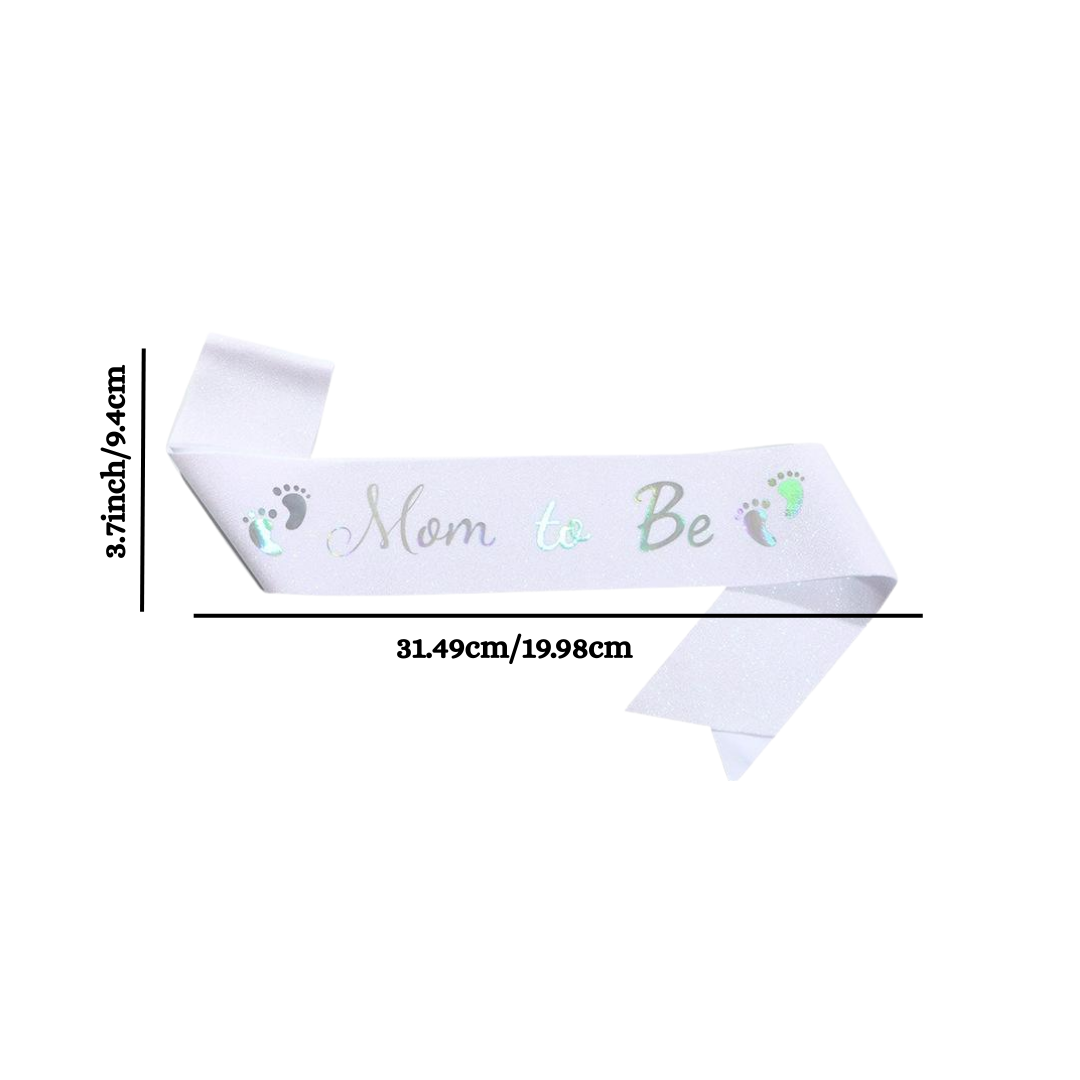Baby Shower Gender Reveal Mom to be, Mummy to be and Dad to be Glitter Sash