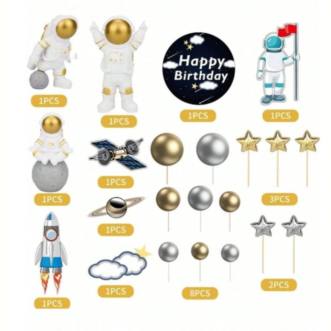 Space theme Cake Topper