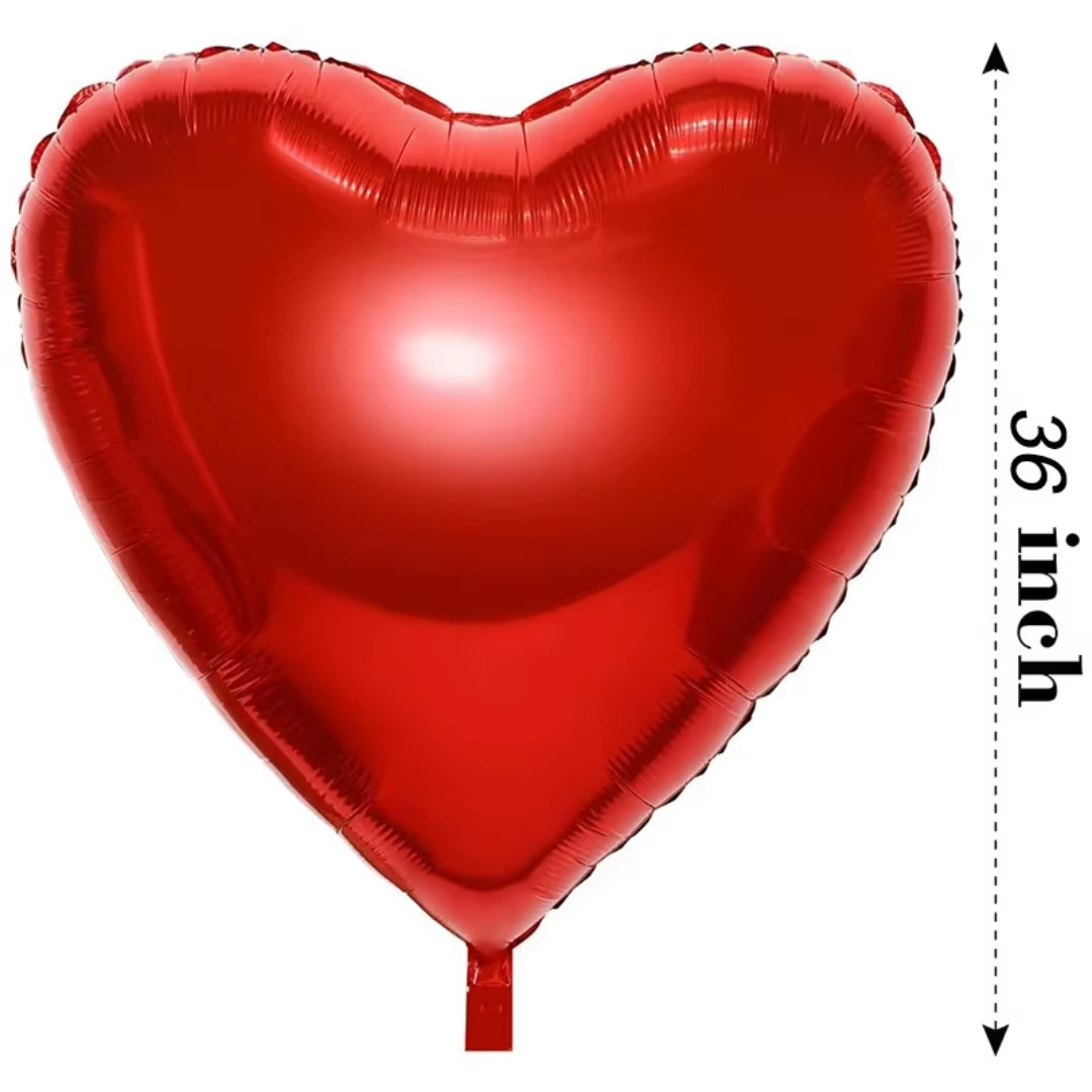 1pcs 95cm/36inch Red Heart Foil Balloon