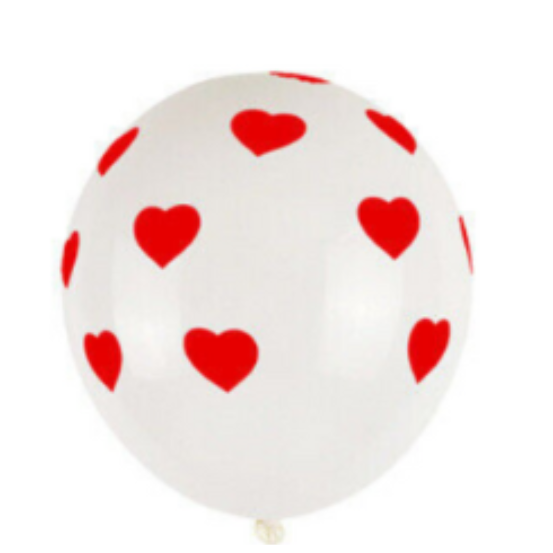 12 inch Heart Printed Balloons