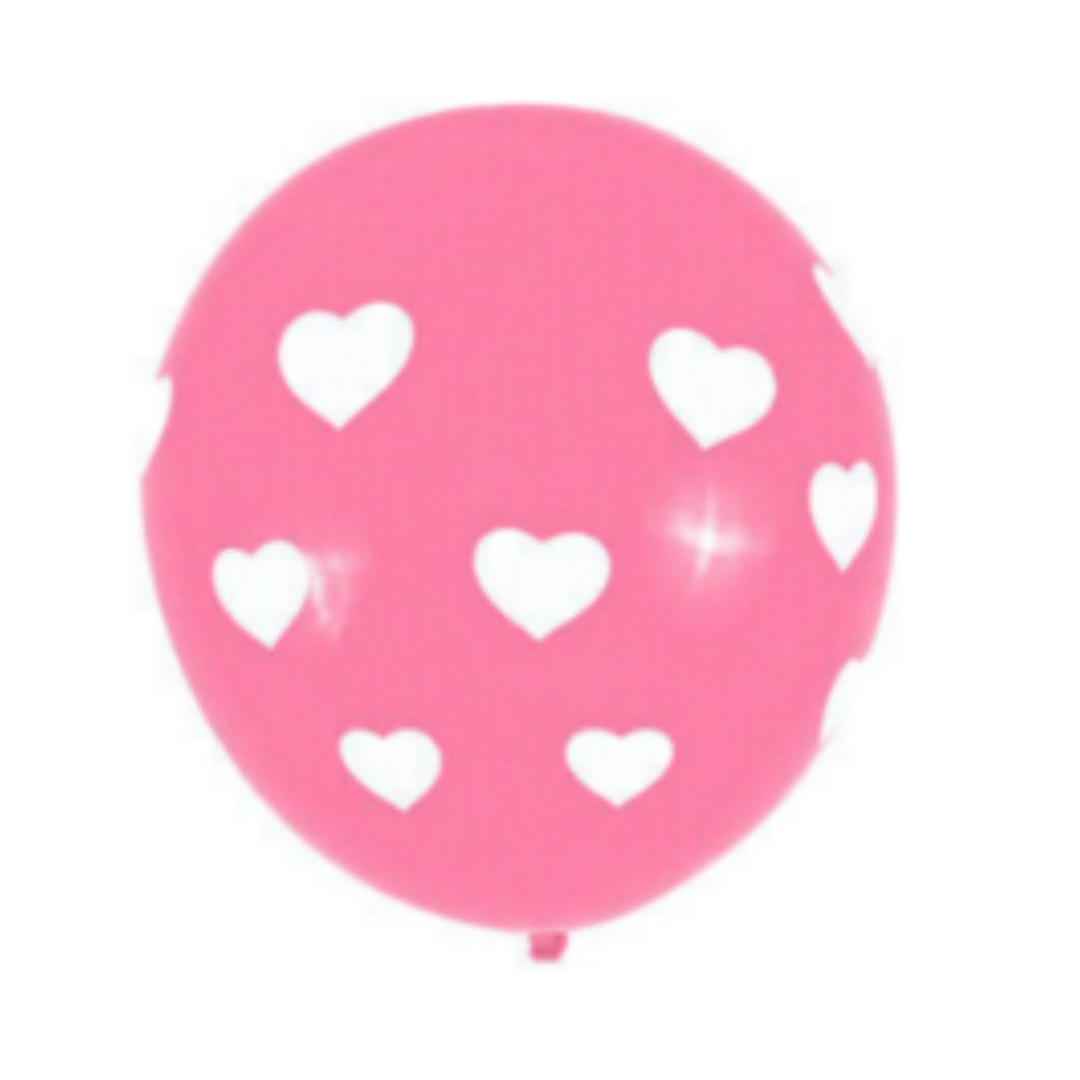 12 inch Heart Printed Balloons