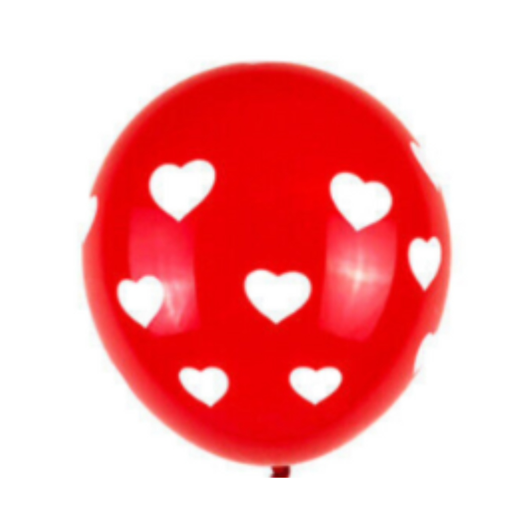 12 inch Heart Printed Balloons