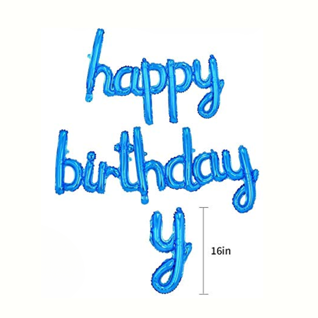 Cursive Happy Birthday Foil banner