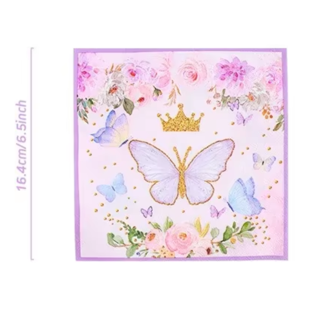 Pink Butterfly Party Dinnerware