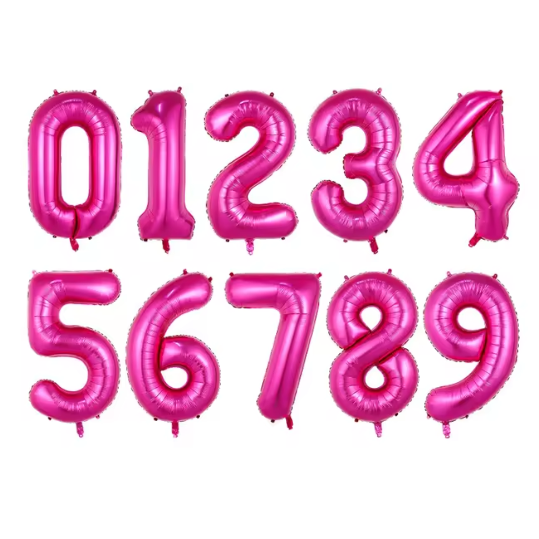 Hot Pink - 40inch Foil Number Balloons