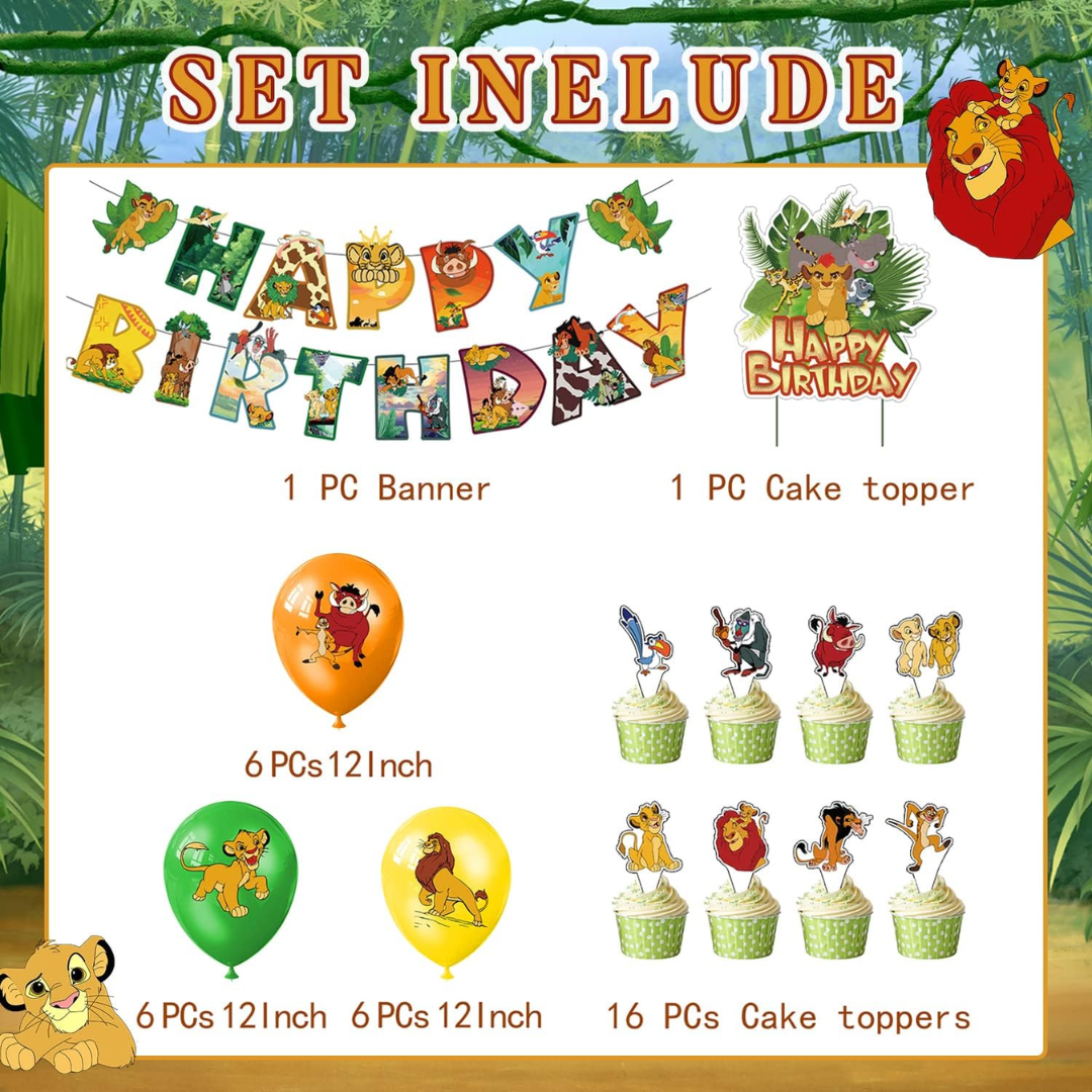 28pcs Lion King Balloon Set