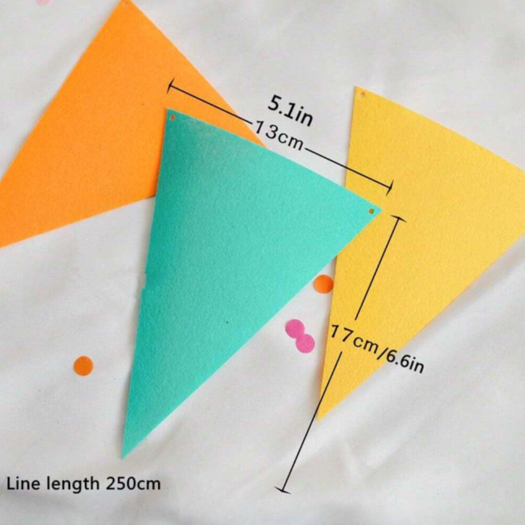 12Pcs Rainbow Felt Banner