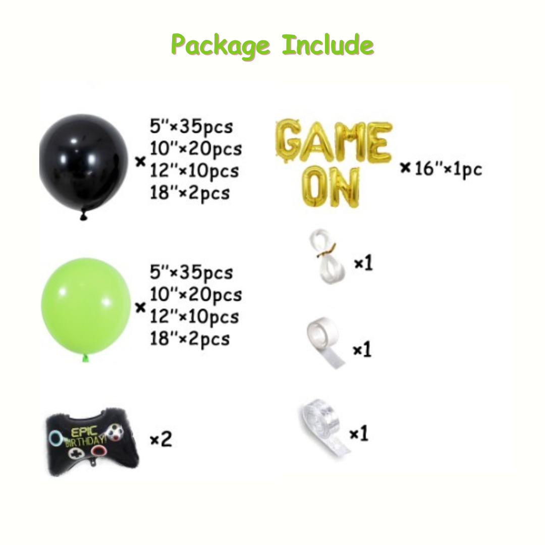 140pcs Game on Theme Balloon Garland Kit