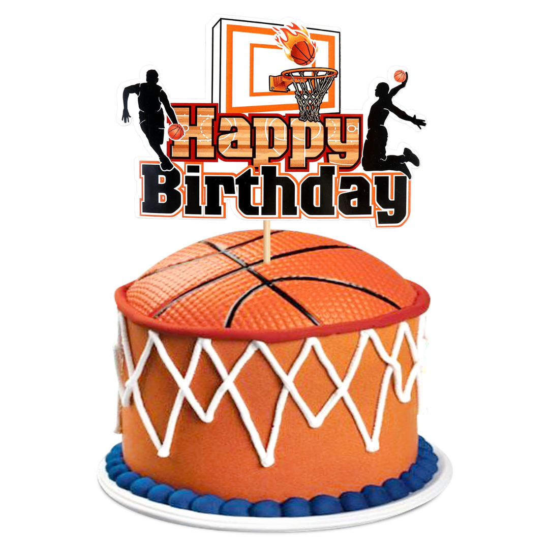 Basketball Theme Cake Topper Party Supplies basketball-theme-cake-topper-party-supplies