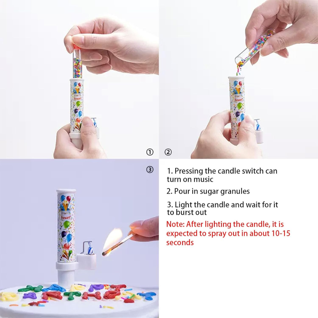Party popper candle