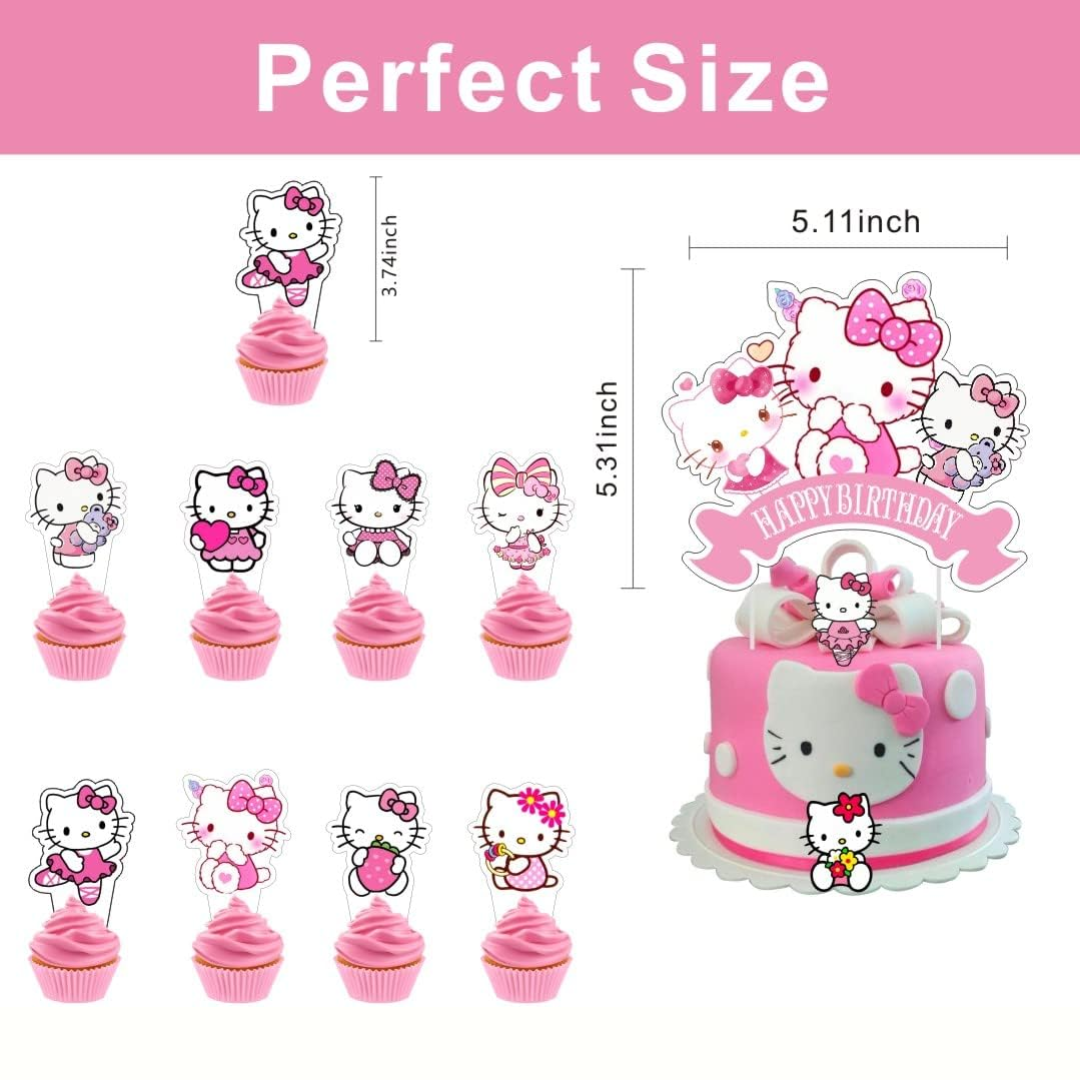 Hello Kitty Theme Cake Topper