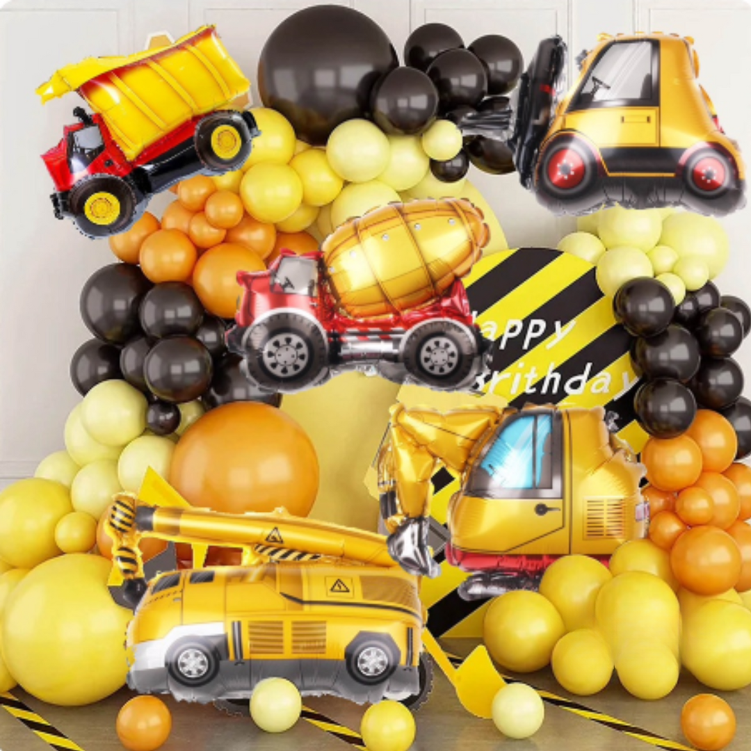 108pcs Construction Theme Balloons Garland Arch kit
