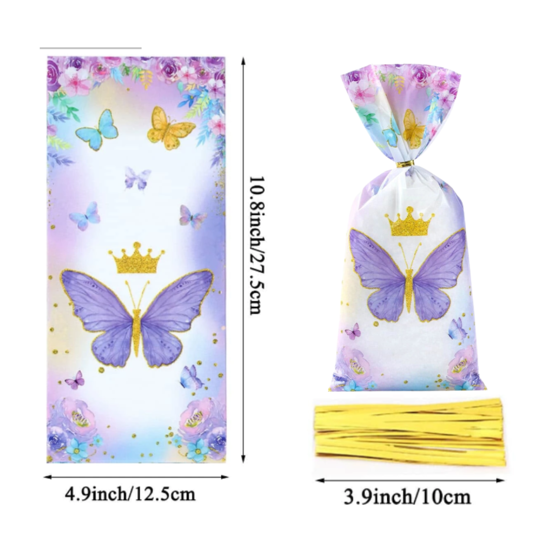 Purple Butterfly Candy Bag