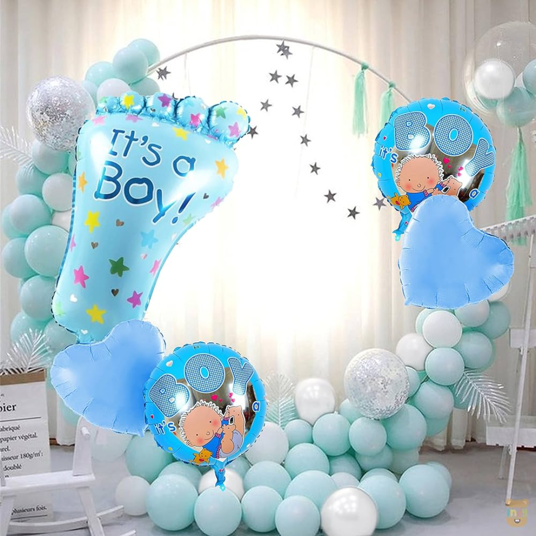 86pcs Baby Boy Blue Baby Shower Party Decorations