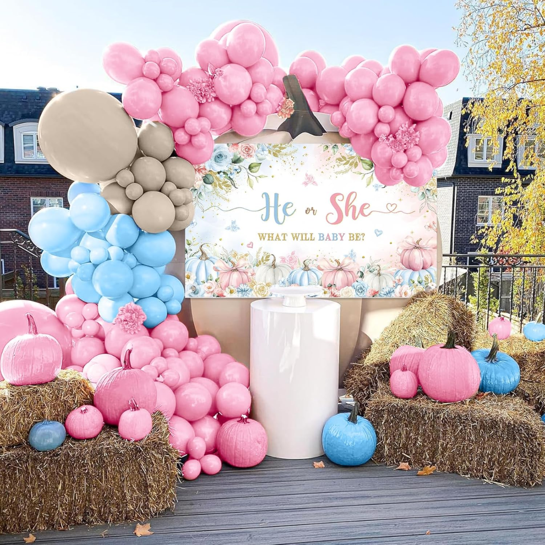128pcs Pink and Blue Gender Reveal Party Balloon