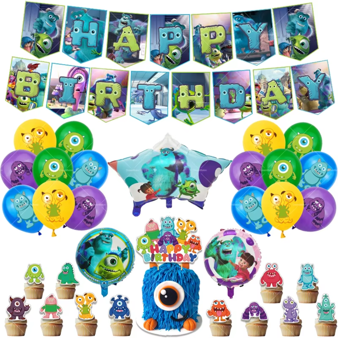 24pcs Monster University Theme Balloon Decorations