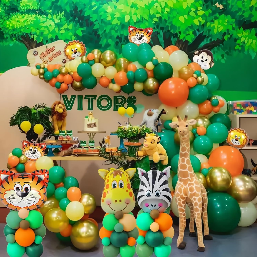 161pcs Jungle Forest Animal Theme Balloon set