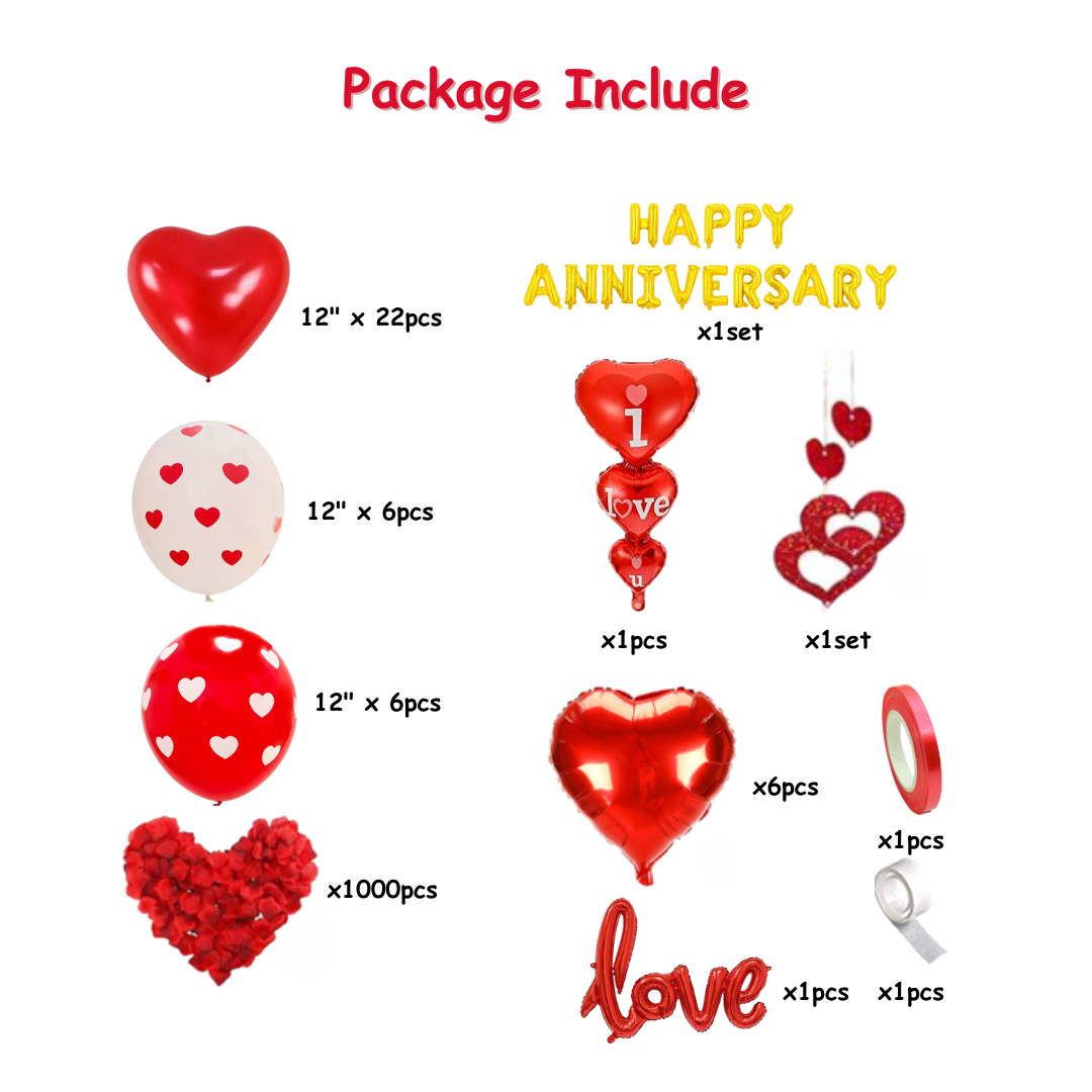 57pcs Happy Anniversary Balloon Arch Kit