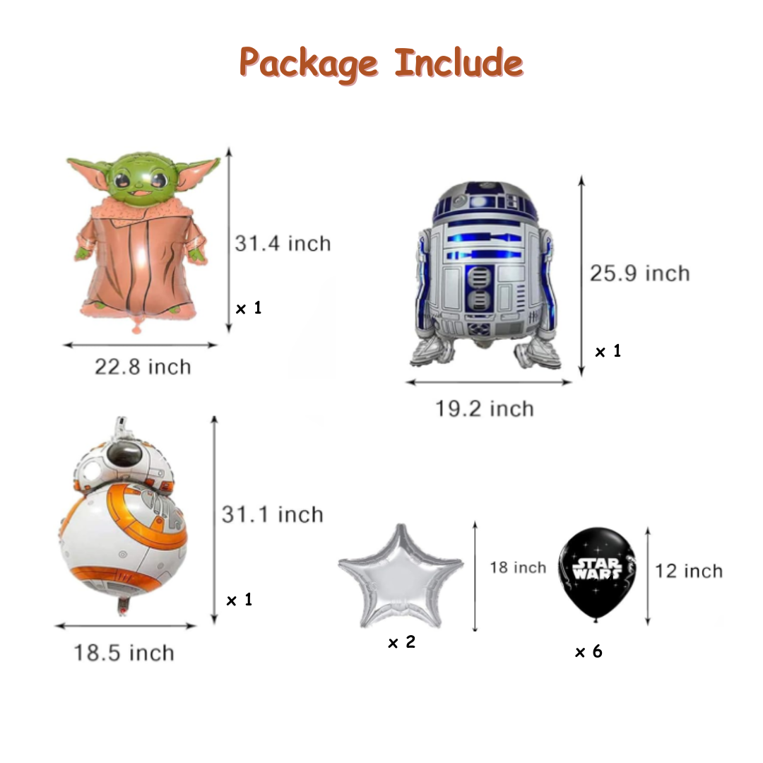 11pcs Star Wars Foil Balloon Kit