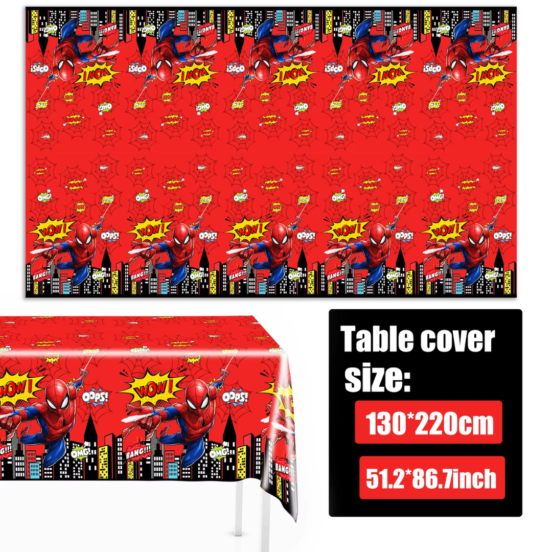 Superhero Red Spiderman Table Cover