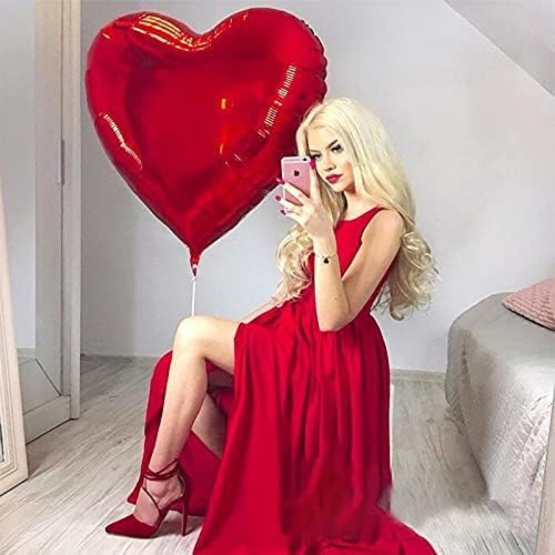1pcs 95cm/36inch Red Heart Foil Balloon
