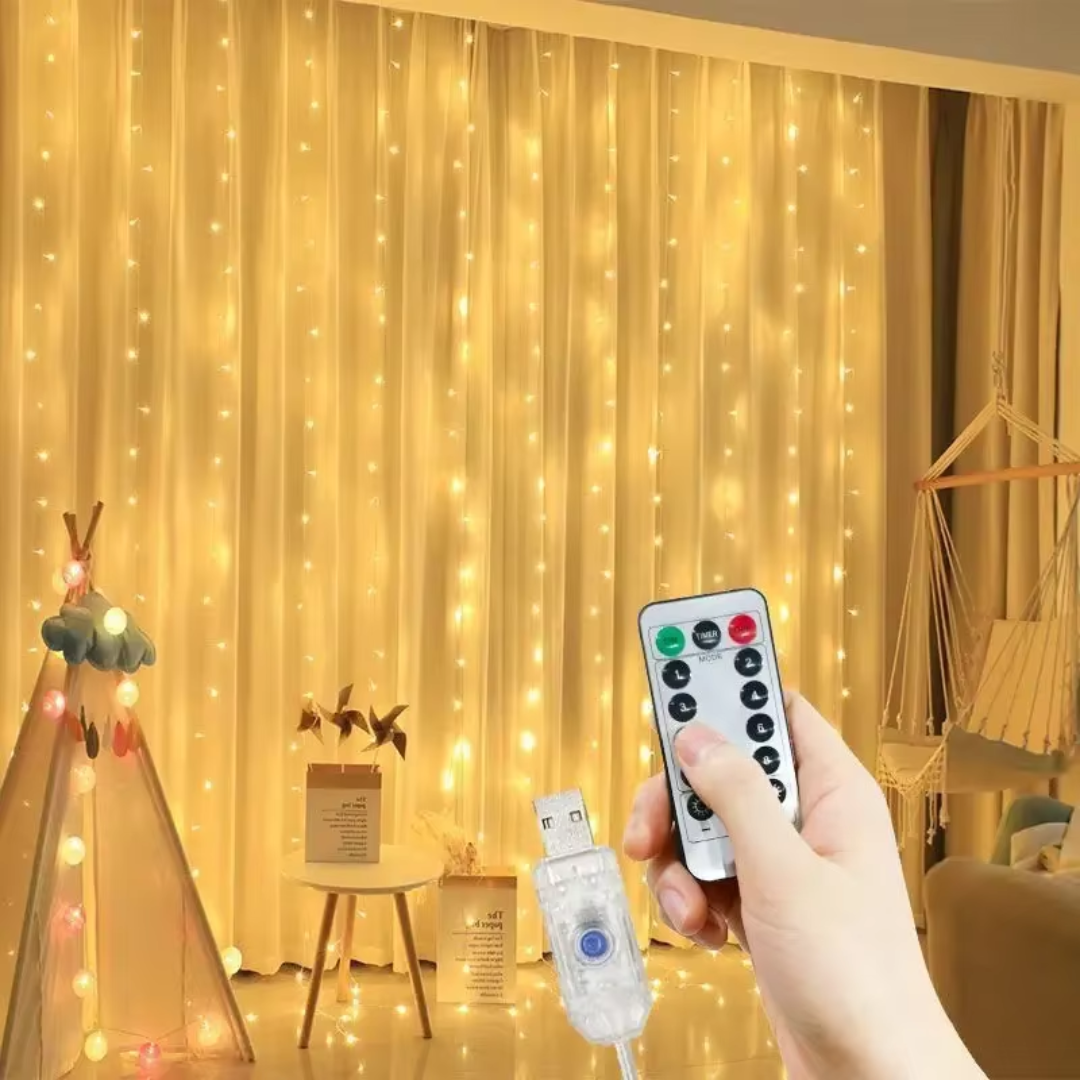3M Curtain String Light, USD Powered Fairy Lights