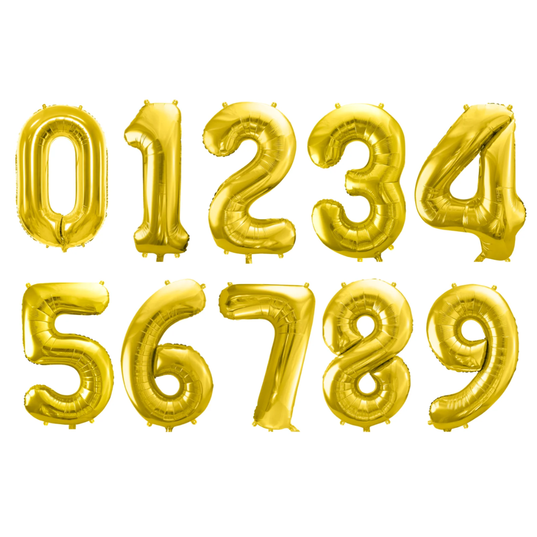 Gold - 40 inch Foil Number Balloons
